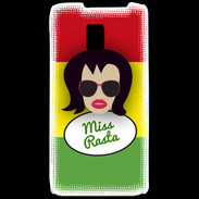 Coque LG P990 Miss Rasta Brune
