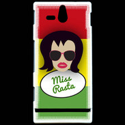 Coque Sony Xperia U Miss Rasta Brune