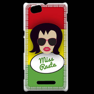 Coque Sony Xperia M Miss Rasta Brune