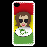 Coque iPhone 4 / iPhone 4S Miss Rasta Chatain