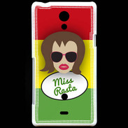 Coque Sony Xperia T Miss Rasta Chatain