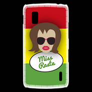 Coque LG Nexus 4 Miss Rasta Chatain