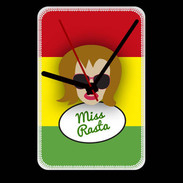Grande pendule murale Miss Rasta Rousse