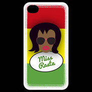 Coque iPhone 4 / iPhone 4S Miss Rasta Black