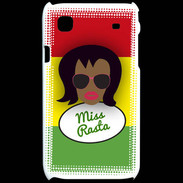 Coque Samsung Galaxy S Miss Rasta Black