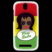 Coque HTC One SV Miss Rasta Black