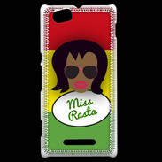 Coque Sony Xperia M Miss Rasta Black