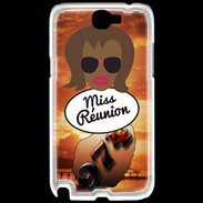 Coque Samsung Galaxy Note 2 Miss Réunion Black