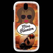 Coque HTC One SV Miss Réunion Black