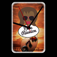 Grande pendule murale Miss Réunion Black