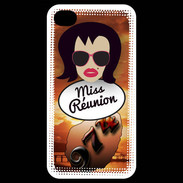 Coque iPhone 4 / iPhone 4S Miss Réunion Brune