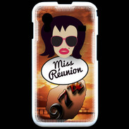 Coque Samsung ACE S5830 Miss Réunion Brune