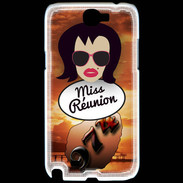 Coque Samsung Galaxy Note 2 Miss Réunion Brune