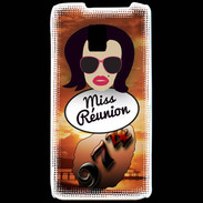 Coque LG P990 Miss Réunion Brune