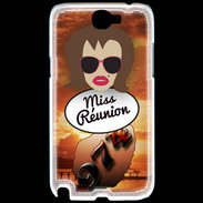 Coque Samsung Galaxy Note 2 Miss Réunion Chatain