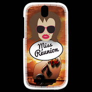 Coque HTC One SV Miss Réunion Chatain