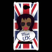 Coque HTC Windows Phone 8S Miss UK Black
