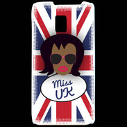 Coque LG P990 Miss UK Black