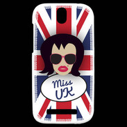 Coque HTC One SV Miss UK Brune