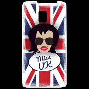 Coque LG P990 Miss UK Brune