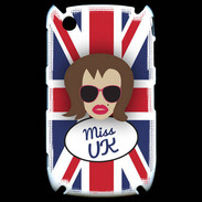 Coque Blackberry 8520 Miss UK Chatain