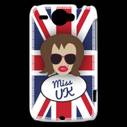 Coque HTC Wildfire G8 Miss UK Chatain