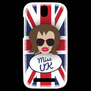 Coque HTC One SV Miss UK Chatain