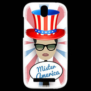 Coque HTC One SV Mister América Brun