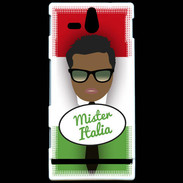Coque Sony Xperia U Mister Italie Black