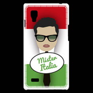 Coque LG Optimus L9 Mister Italie Brun
