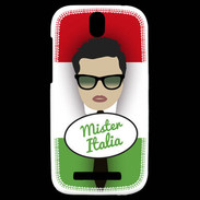 Coque HTC One SV Mister Italie Brun