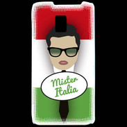 Coque LG P990 Mister Italie Brun