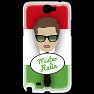 Coque Samsung Galaxy Note 2 Mister Italie Chatain