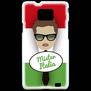 Coque Samsung Galaxy S2 Mister Italie Chatain