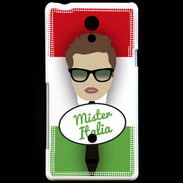 Coque Sony Xperia T Mister Italie Chatain