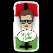 Coque HTC One SV Mister Italie Chatain