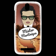 Coque HTC One SV Mister Martinique Brun