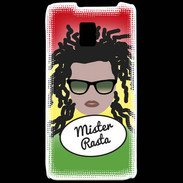 Coque LG P990 Mister Rasta Blanc