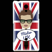 Coque Sony Xperia T Mister UK Chatain