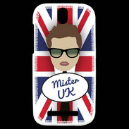 Coque HTC One SV Mister UK Chatain
