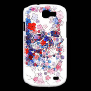 Coque Samsung Galaxy Express Skull en fleurs