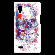 Coque LG Optimus L9 Skull en fleurs