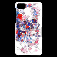 Coque Blackberry Z10 Skull en fleurs