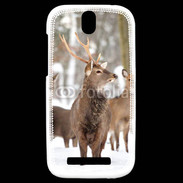 Coque HTC One SV Cerf et biche en troupeau