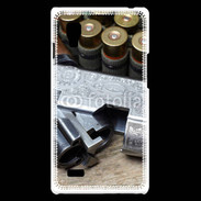 Coque LG Optimus L9 Vintage fusil et cartouche