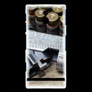 Coque Sony Xperia P Vintage fusil et cartouche