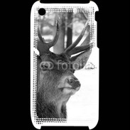 Coque iPhone 3G / 3GS Tête de Cerf en noir et blanc