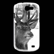 Coque Samsung Galaxy Express Tête de Cerf en noir et blanc