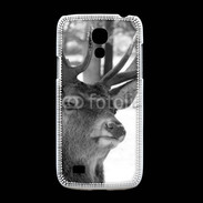 Coque Samsung Galaxy S4mini Tête de Cerf en noir et blanc