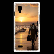 Coque LG Optimus L9 Pécheur au levé du soleil